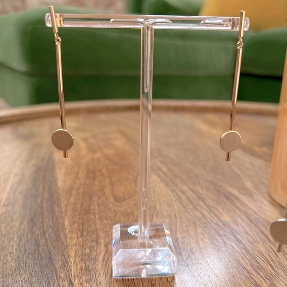 Brushed Metal Dangle Disc Earrings - Picture 11 of 16